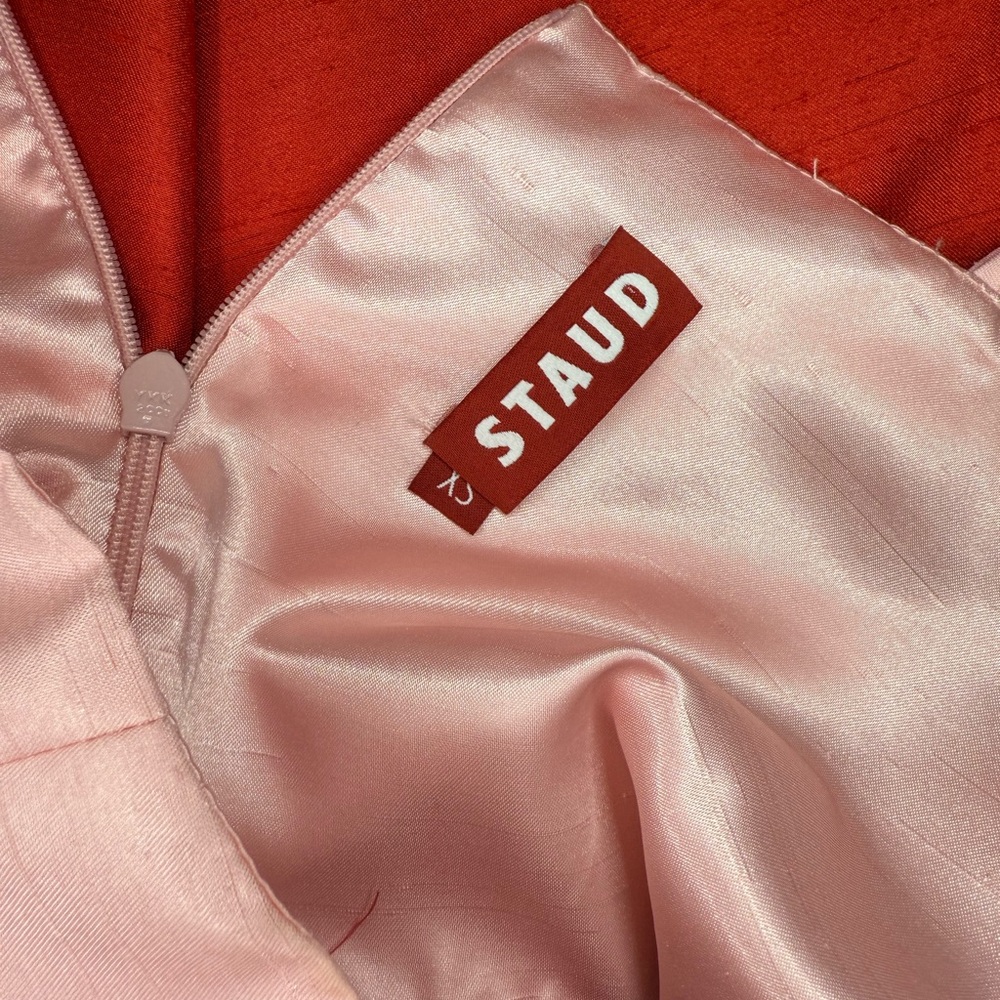 STAUD Pink Red Enzo Two Tone Dress size XS - Picture 4 of 13